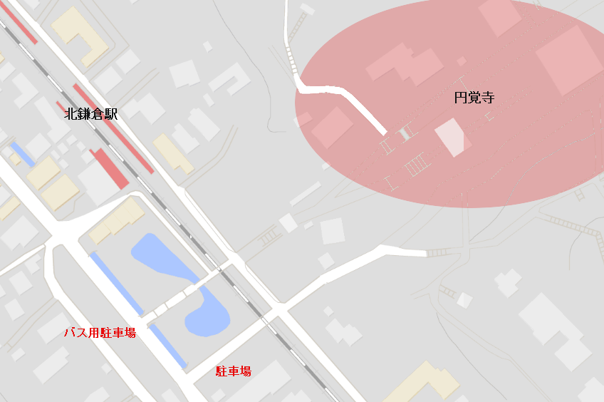 円覚寺駐車場位置図